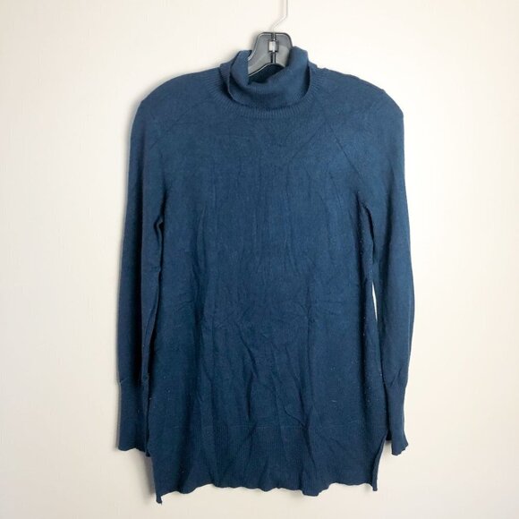 Soft Surroundings Blue Knit Turtleneck XS Pullover Sweater Womens - Picture 1 of 8